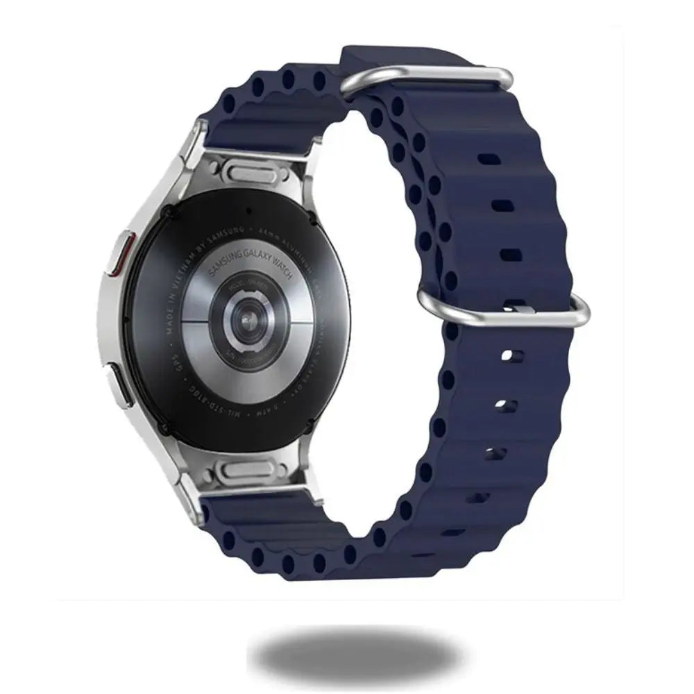 No Gaps Sports Ocean Band in navy for Samsung Galaxy Watch, designed for comfort and style during workouts.