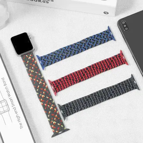 Braided Solo Loop Bands for Apple Watch in various colors - stylish, comfortable, and durable straps for everyday wear.