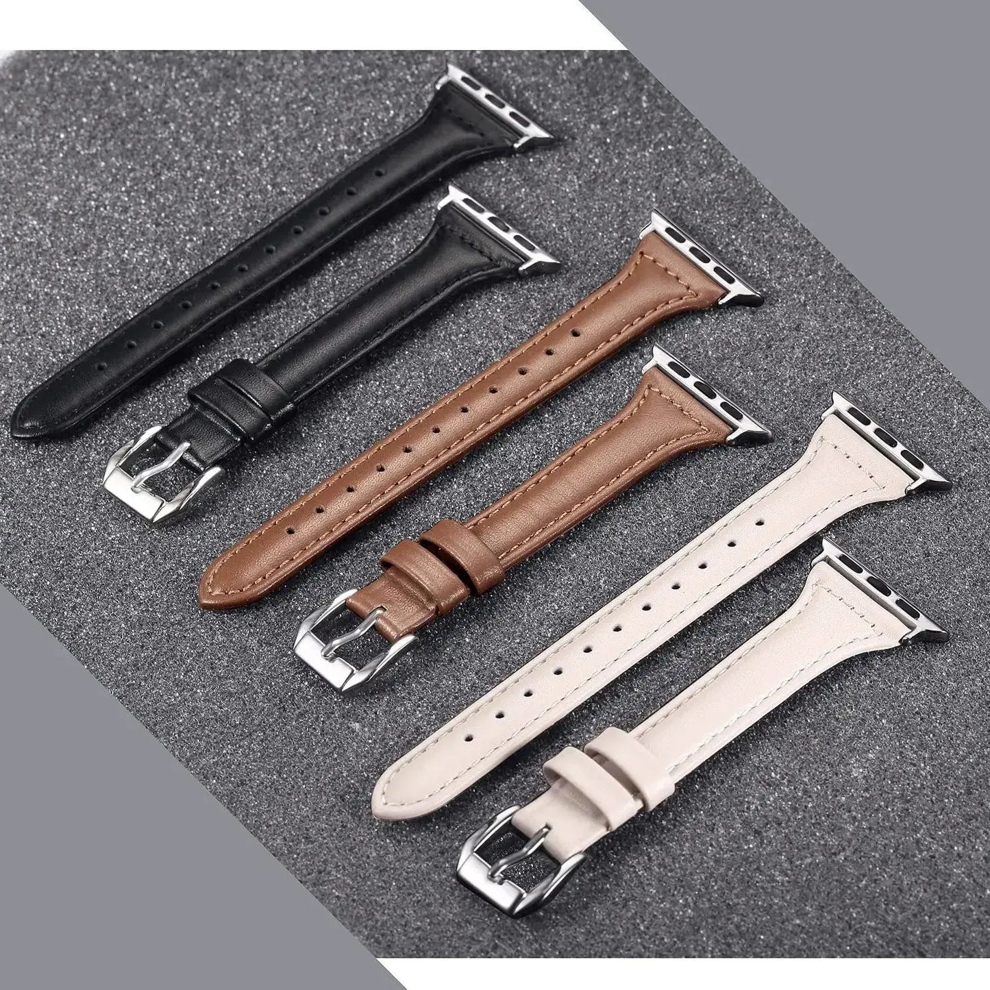 Slim Leather Band for Apple Watch trendystraps.com