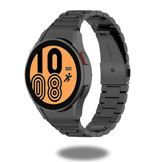 No Gaps Stainless Steel Bracelet on Samsung Galaxy Watch, stylish and functional design, precision crafted for comfort.