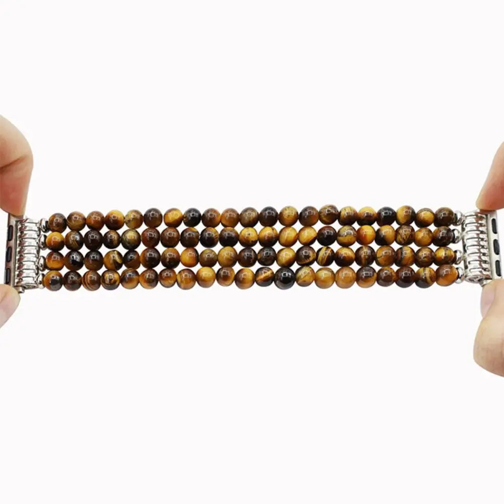 Stone Beaded Apple Watch Band – Stretch Bracelet Strap