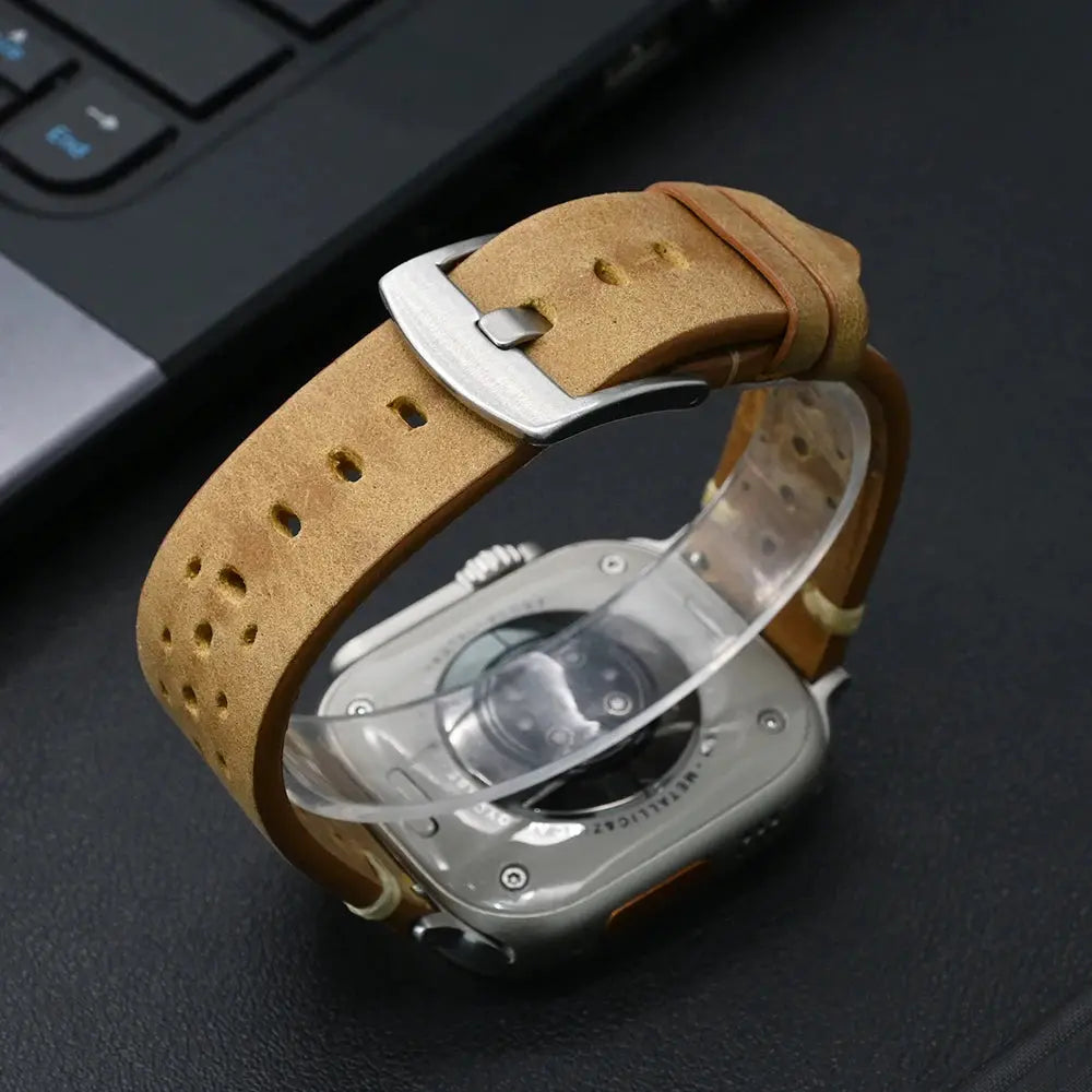 Enzo classic leather band featuring premium full-grain leather, showcasing superior craftsmanship and elegance.