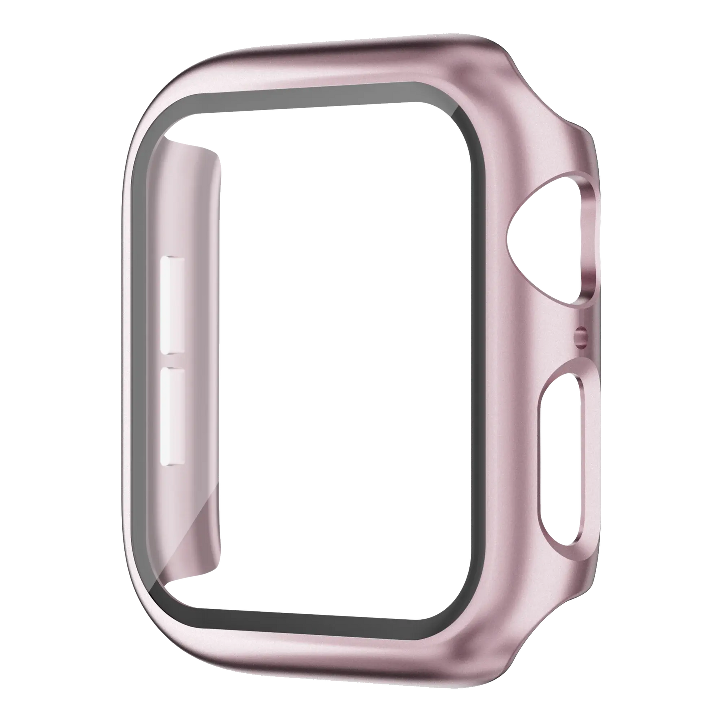 Protective pink PC case for Series 10 watches, featuring HD glass for clarity and scratch resistance.