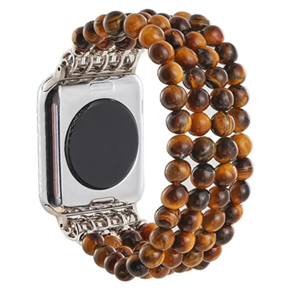Stone Beaded Apple Watch Band – Stretch Bracelet Strap