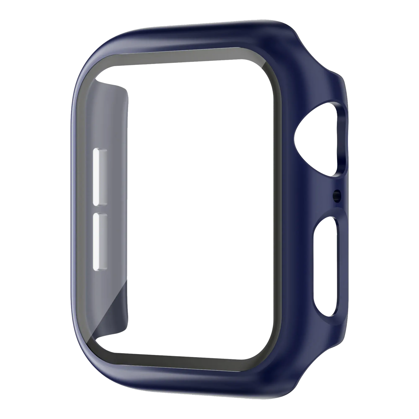 Protective navy PC case with HD glass for Series 10 watch, drop-resistant and fingerprint-proof for lasting clarity and style.