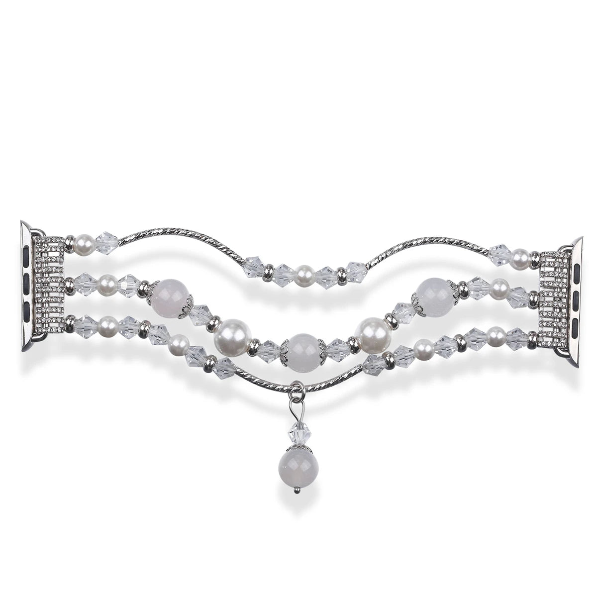 Pearl Beaded Apple Watch Band – Elegant Jewelry Bracelet Strap