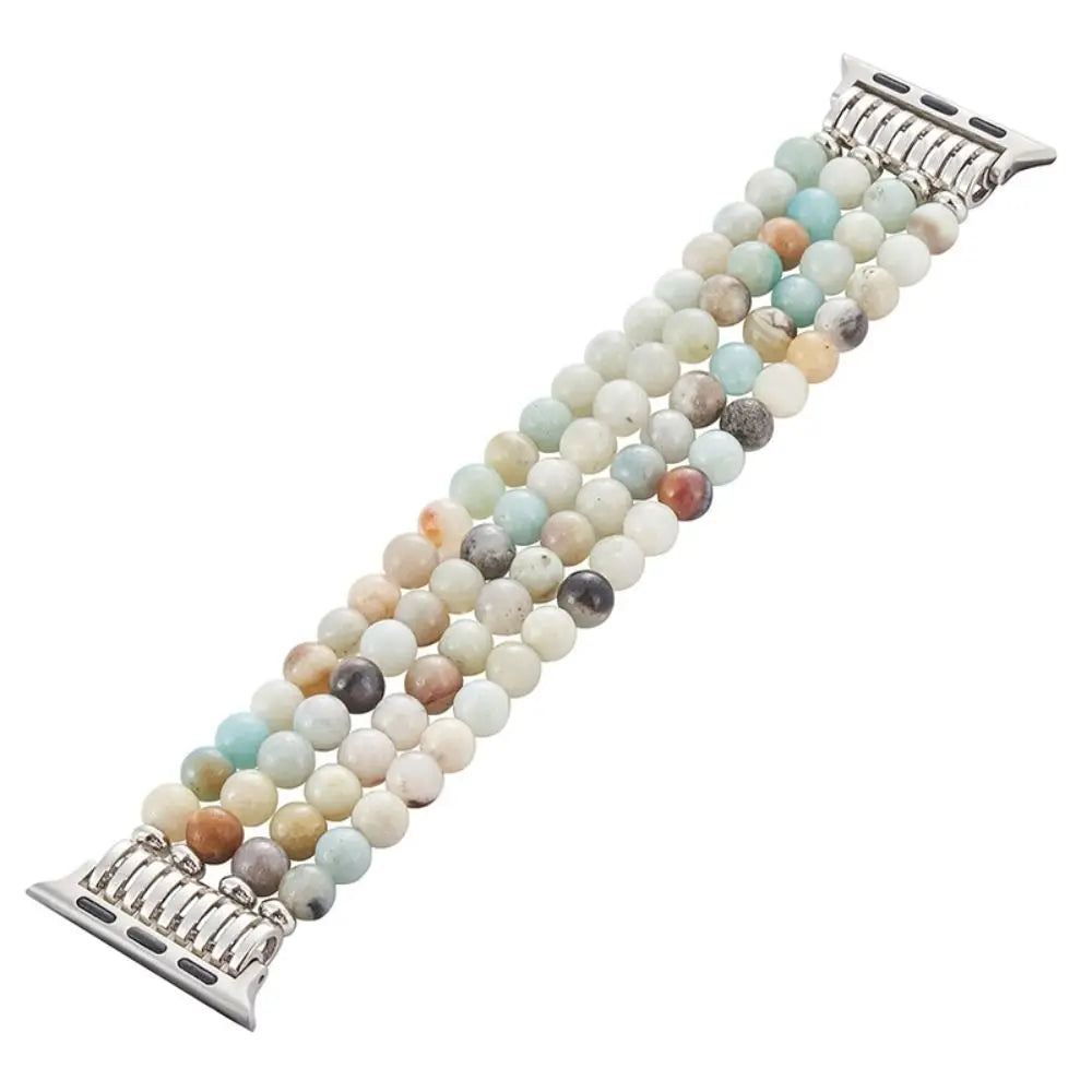 Stone Beaded Apple Watch Band – Stretch Bracelet Strap