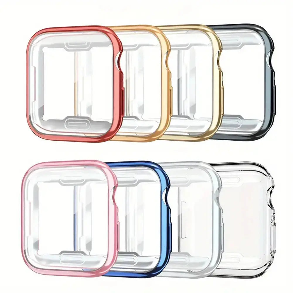 TPU 360 Degree Protection Cases for Apple Watch Series 10 in various colors securely fitting for ultimate protection.