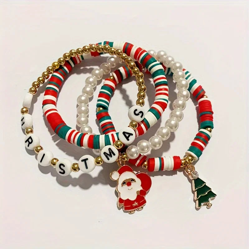 Christmas Beaded Apple Watch Band – Festive Bracelet Strap