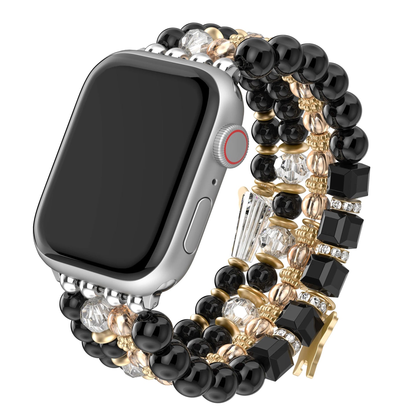 Beaded Apple Watch Band – Boho Bracelet with Butterfly Charms