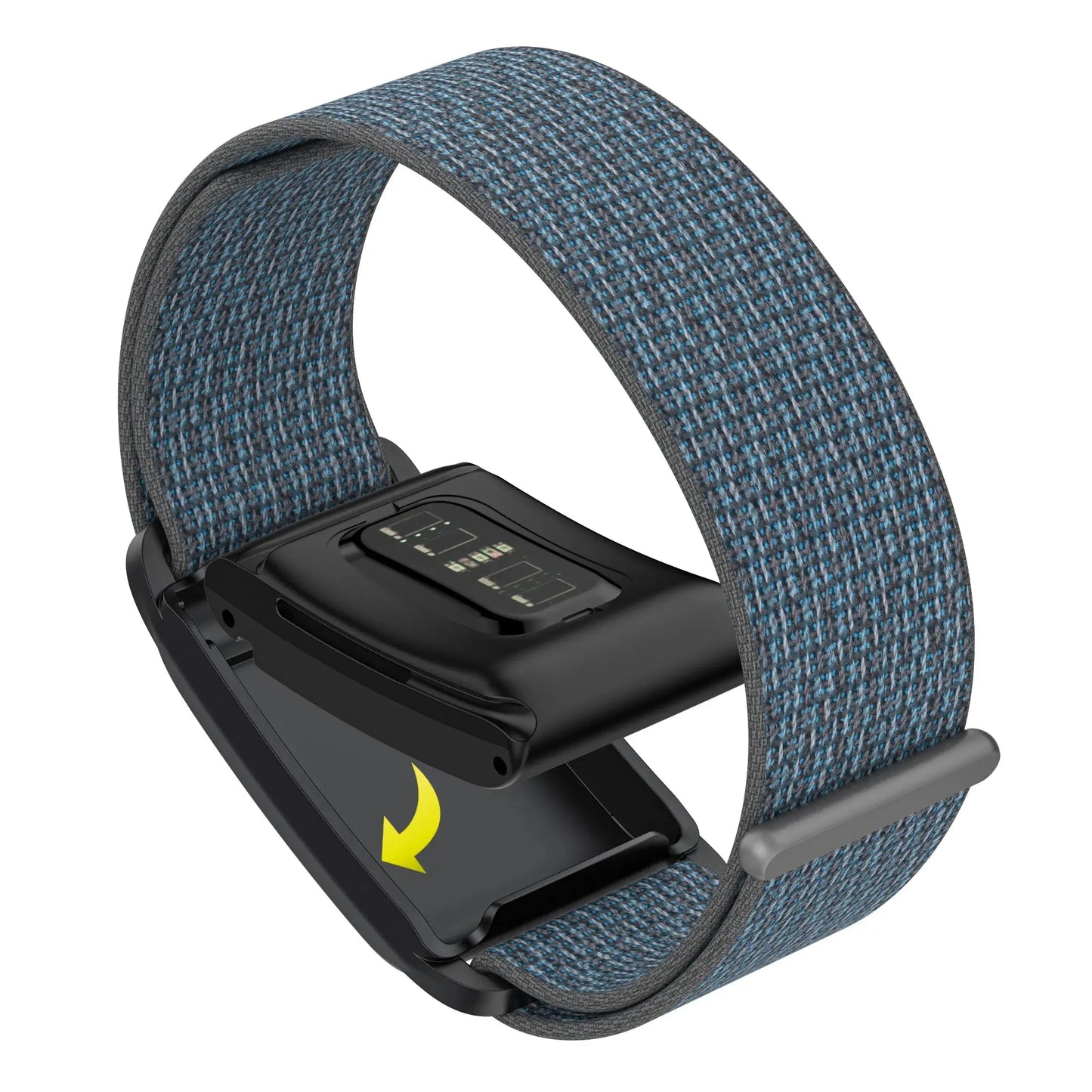 Sports Nylon Loop for Whoop 4.0 in blue, breathable and adjustable, perfect for workouts and outdoor activities.