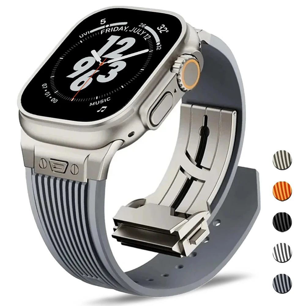 Men’s Silicone Apple Watch Band for Ultra 3 & Series 11–3