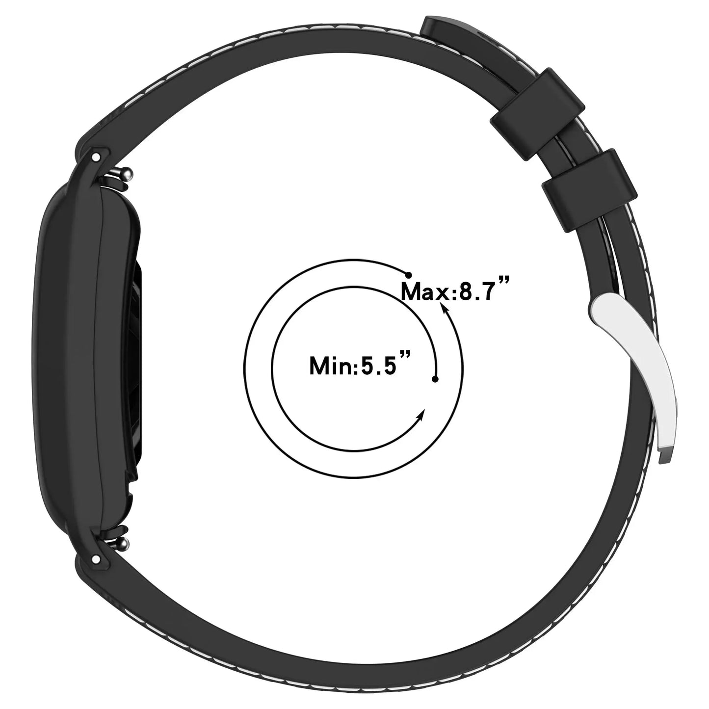 Adjustable nylon and silicone straps for WHOOP 4.0, fitting wrists from 5.5" to 8.7" for adventure-ready comfort.