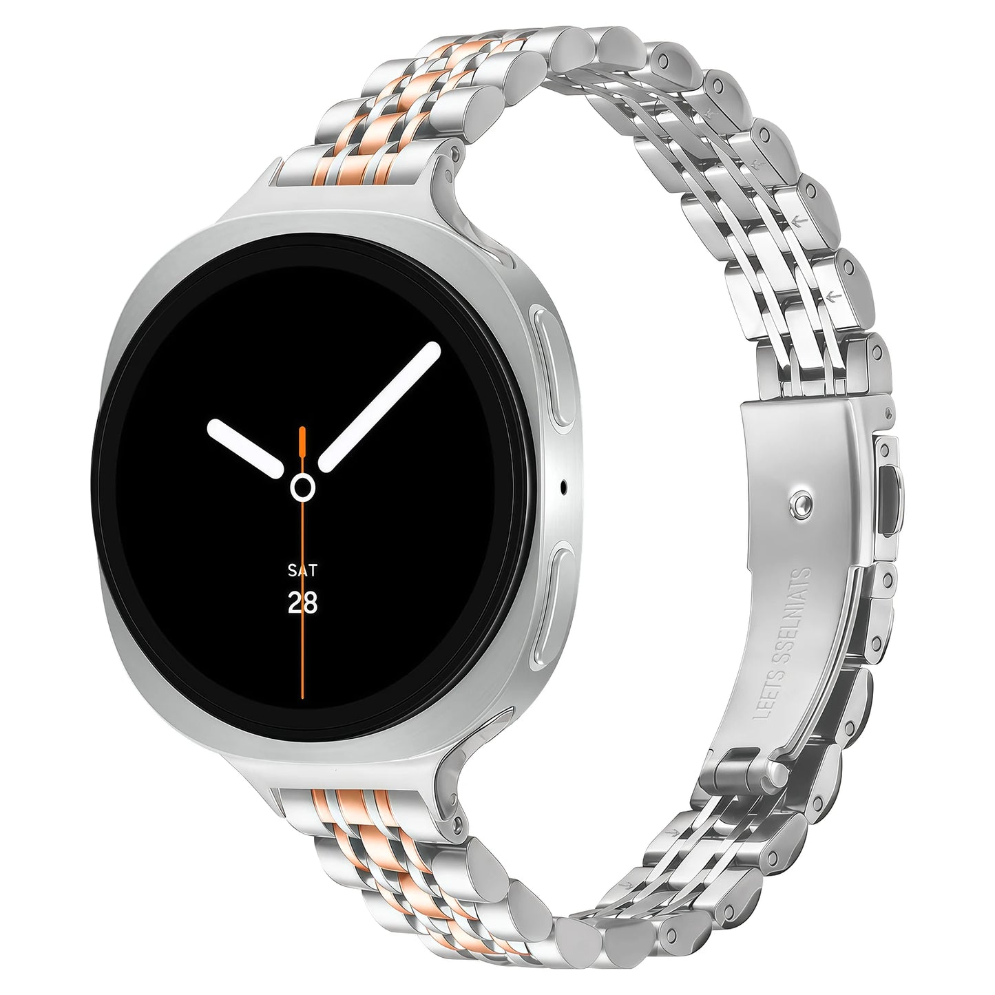 Slim metal strap for Galaxy Watch 9 and Galaxy Watch 8 in silver for Galaxy 9 & 8 40mm