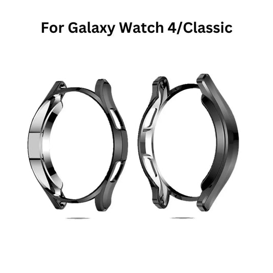 TPU plated case for Galaxy Watch 4/Classic, providing edge protection against scratches and bumps.