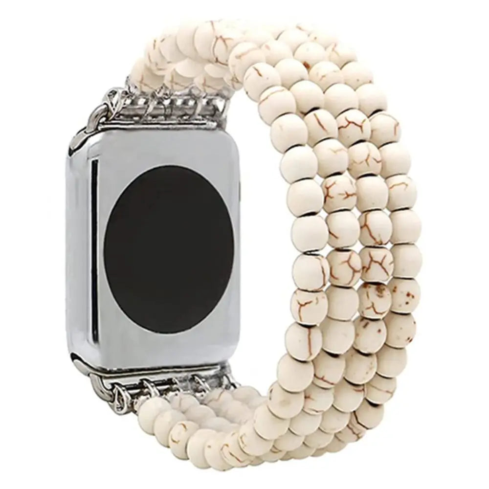 Stone Beaded Apple Watch Band – Stretch Bracelet Strap