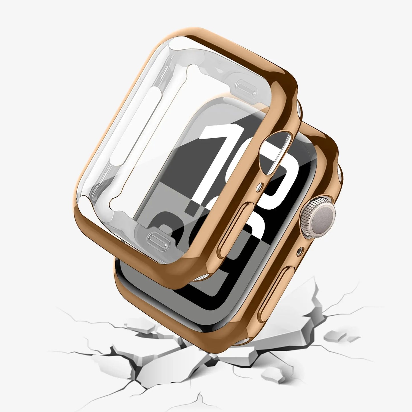 TPU 360 Degree Protection Case for Apple Watch Series 10, showcasing durability and sleek design against impact.