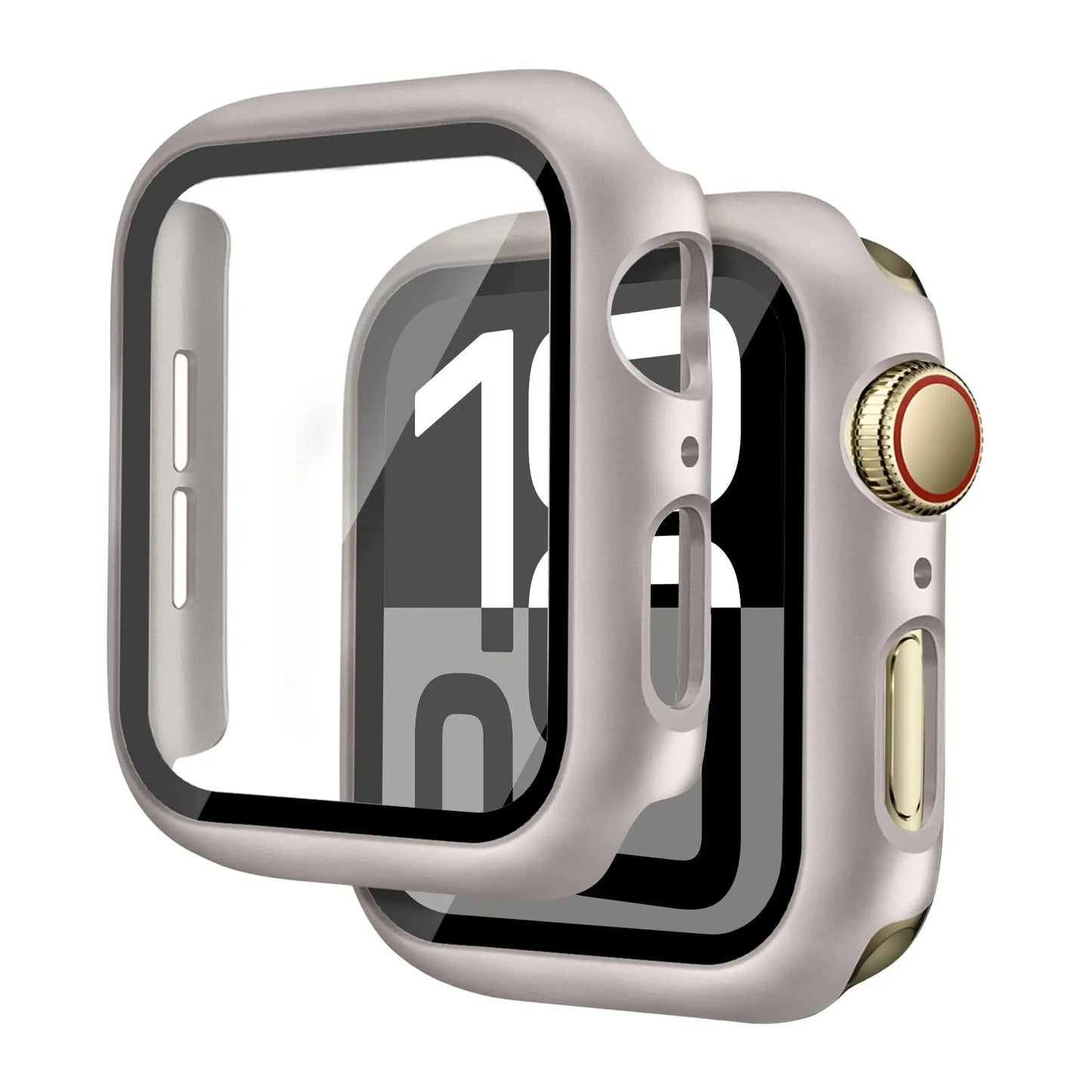 HD glass screen protector and hard shell case for Series 10 42mm, offering drop resistance and clarity.