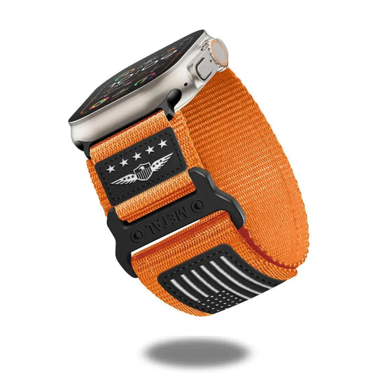 Sport woven nylon band for Apple Watch with USA flag design, durable and stylish, perfect for iWatch Ultra 3.