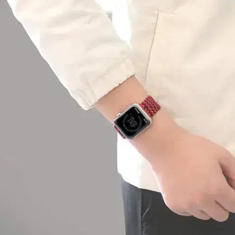 Braided Solo Loop Band for Apple Watch showcased on wrist, combining style and comfort for everyday wear.