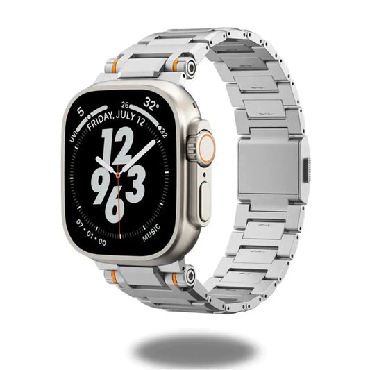 Stylish Cowboy metal band for Apple Watch, made from durable stainless steel with a sleek design and magnetic clasp.