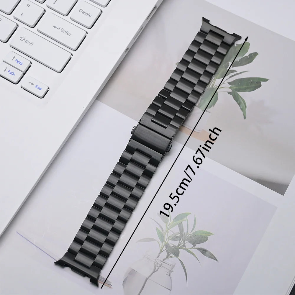 Luxury Stainless Steel Link Band for Galaxy Watch 8 & 8 Classic