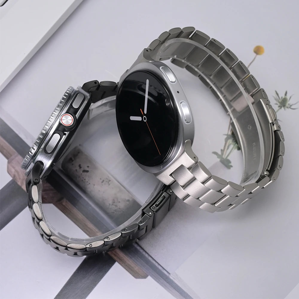 Luxury Stainless Steel Link Band for Galaxy Watch 8 & 8 Classic