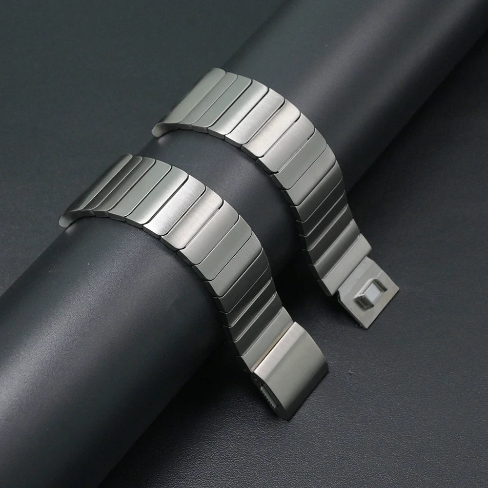 Magnetic Titanium Band for Samsung Galaxy Watch 8/Ultra 47mm elegantly designed on a dark surface.