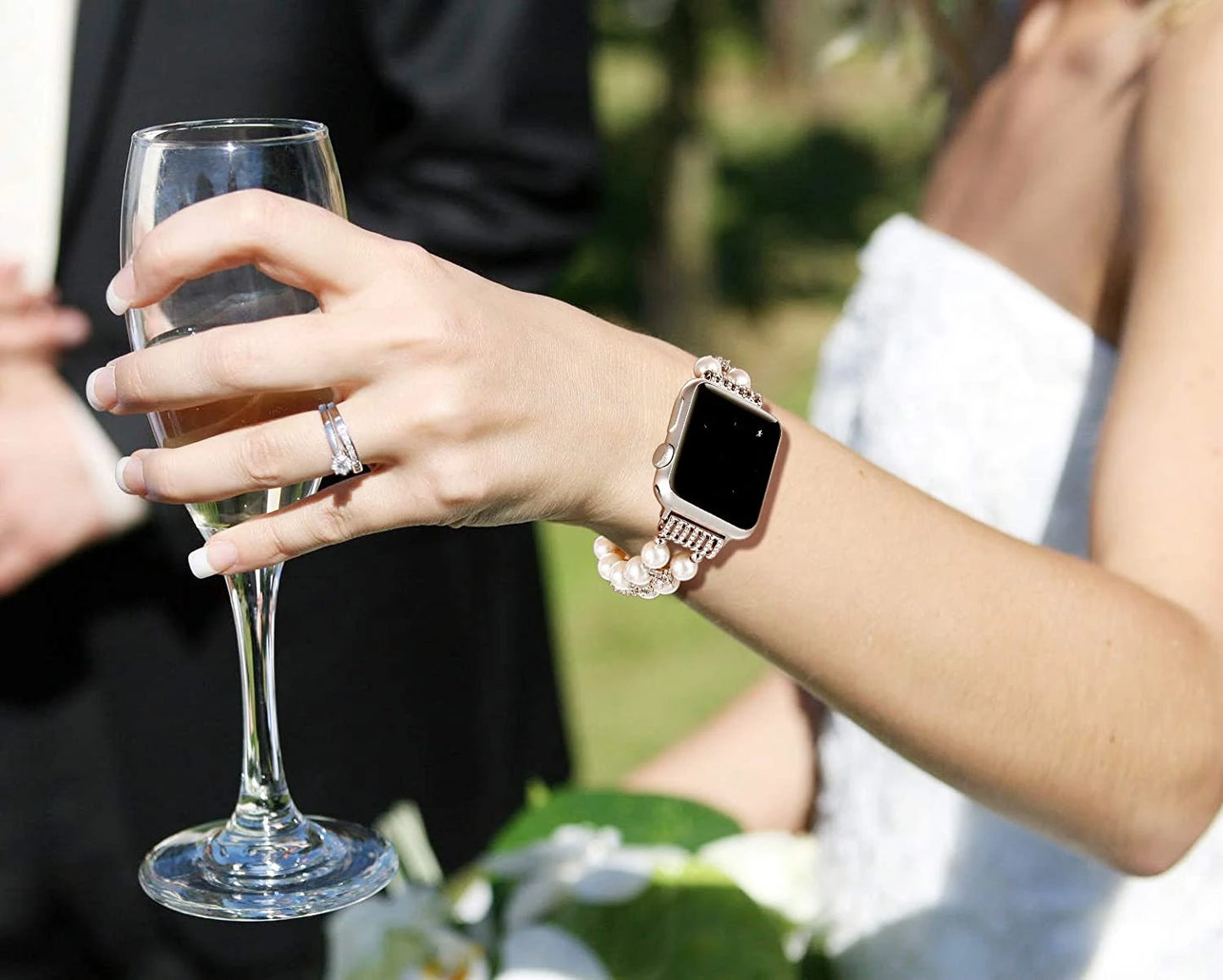 Pearl Beaded Apple Watch Band