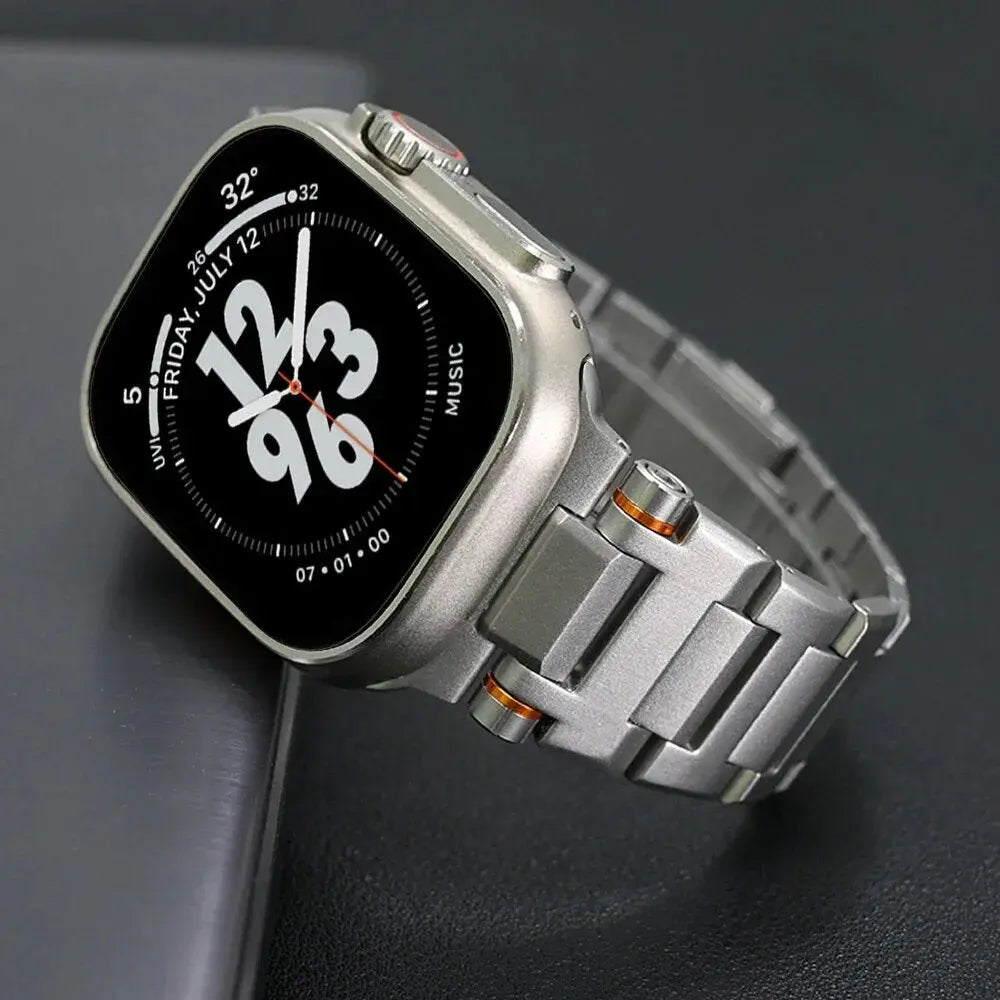 Cowboy Masculine Metal Band for Apple Watch, durable stainless steel, sleek design with magnetic clasp.
