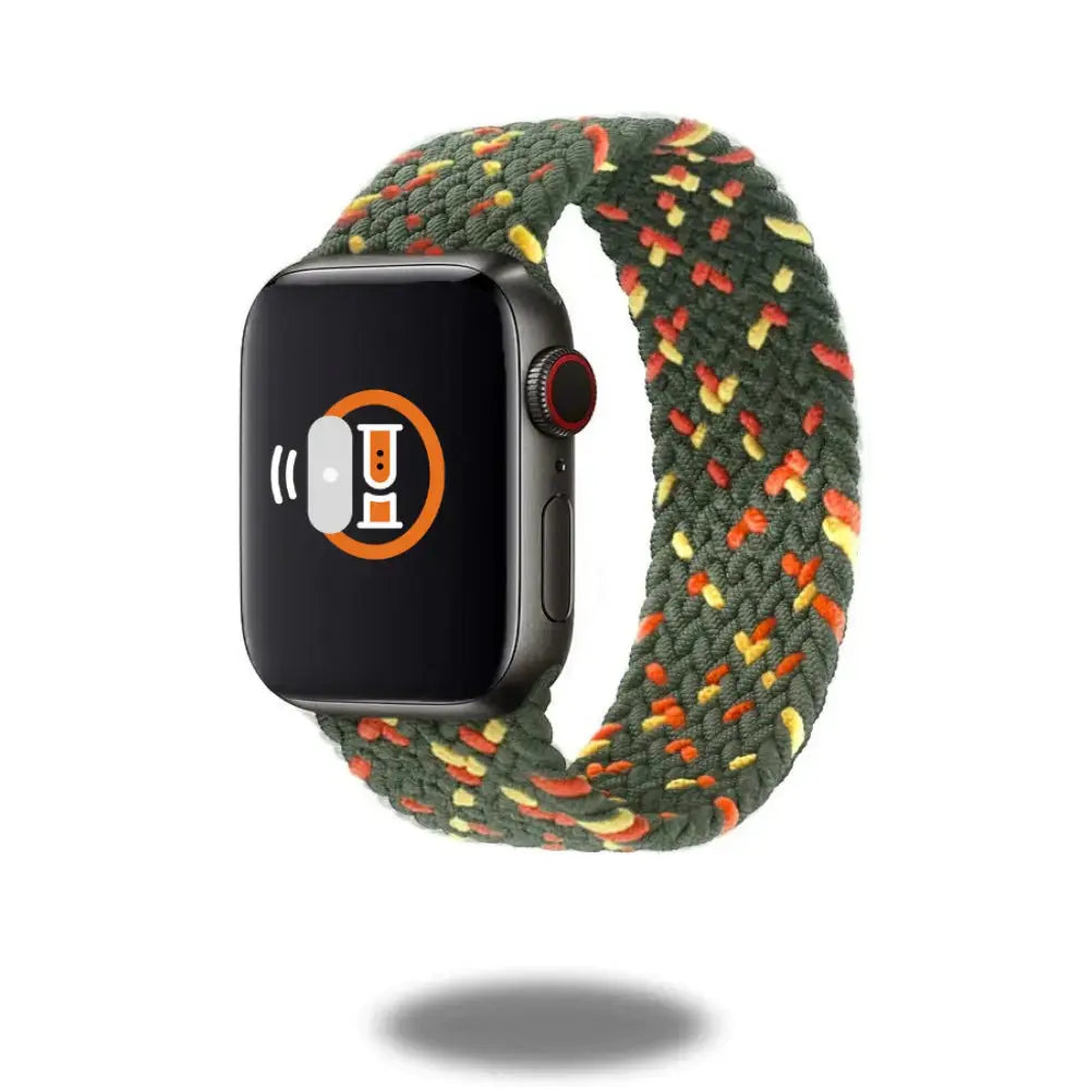 Braided Solo Loop Band for Apple Watch in vibrant colors, offering comfort and style for workouts and daily wear.