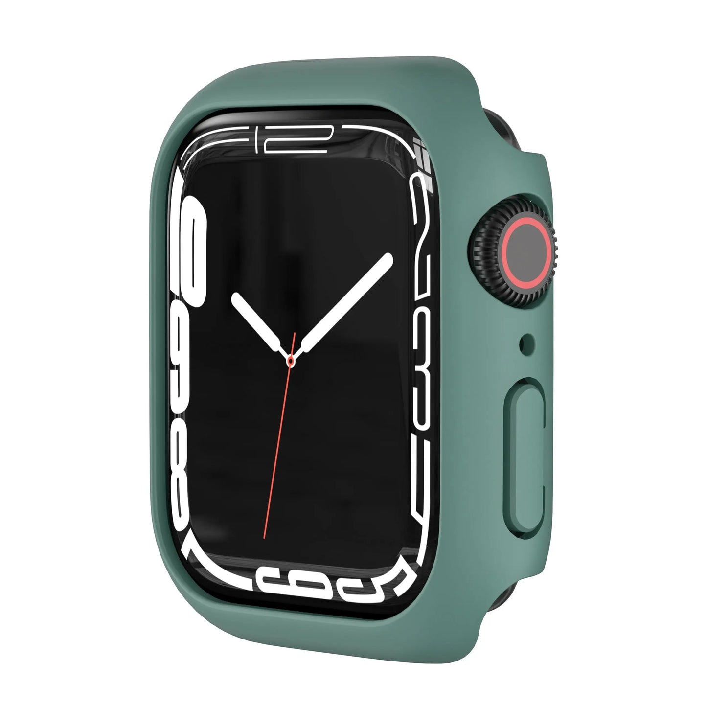 Protective PC bumper for iWatch Series 9/8/7 in stylish green, offering shock and scratch protection with precise cutouts.