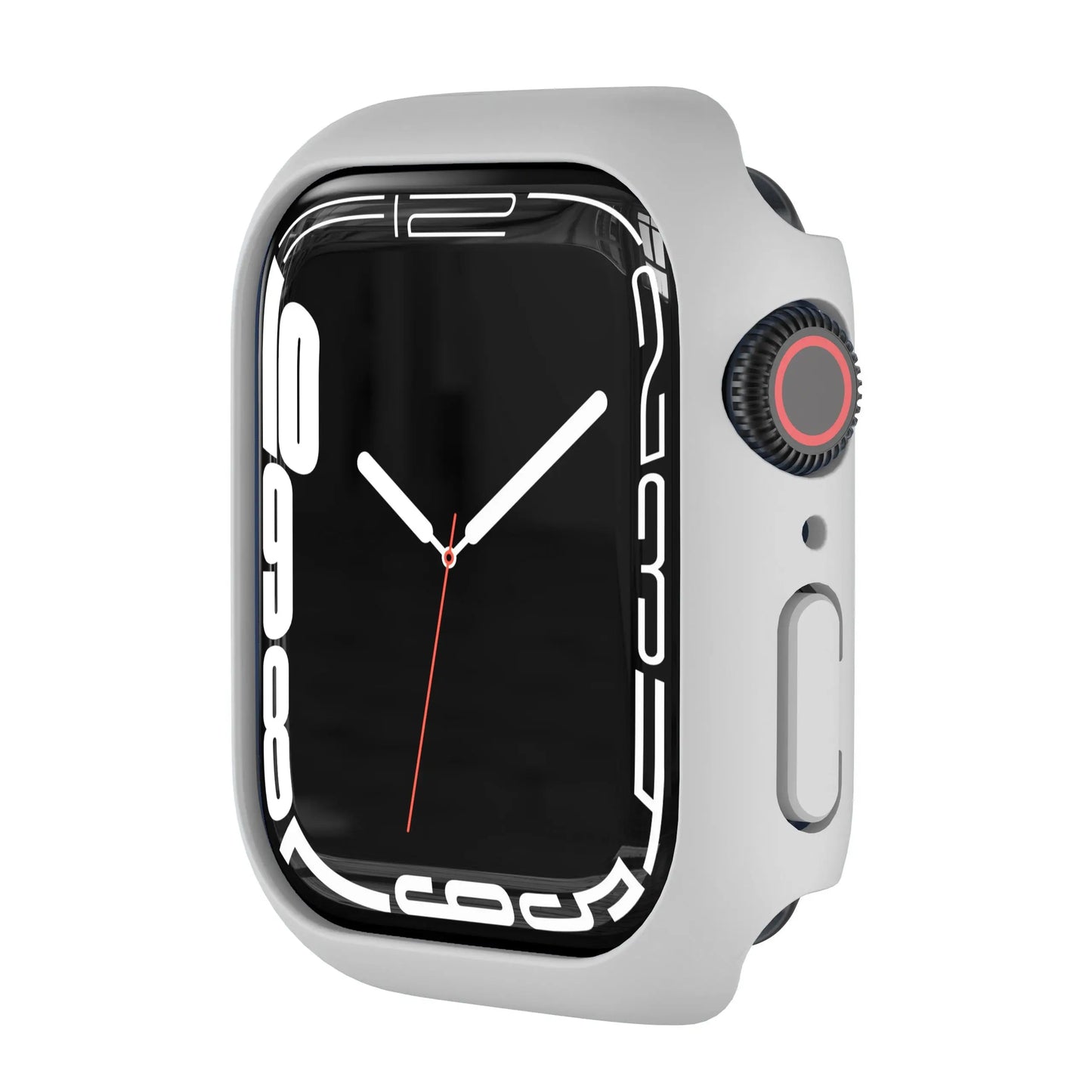 Protective PC bumper case for Apple Watch Series 9/8/7, stylish design, precise cutouts for easy access.