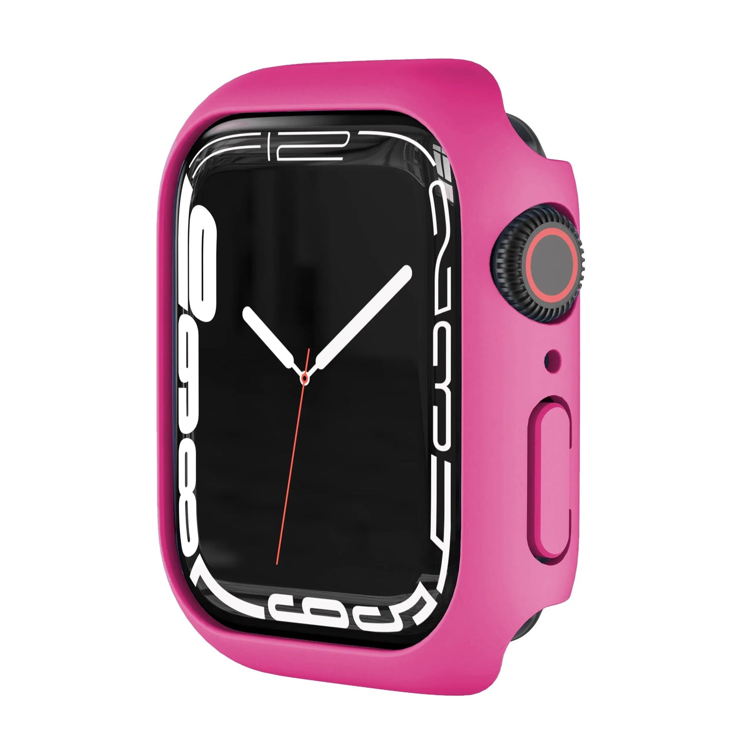 Stylish pink protective bumper case for Apple Watch Series 9/8/7, offering precise cutouts and lightweight comfort.