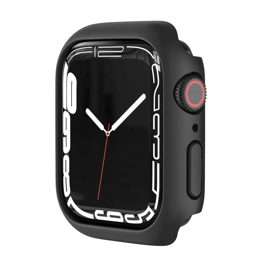 Protective PC bumper case for iWatch Series 9/8/7, slim design with precise cutouts and easy button access.
