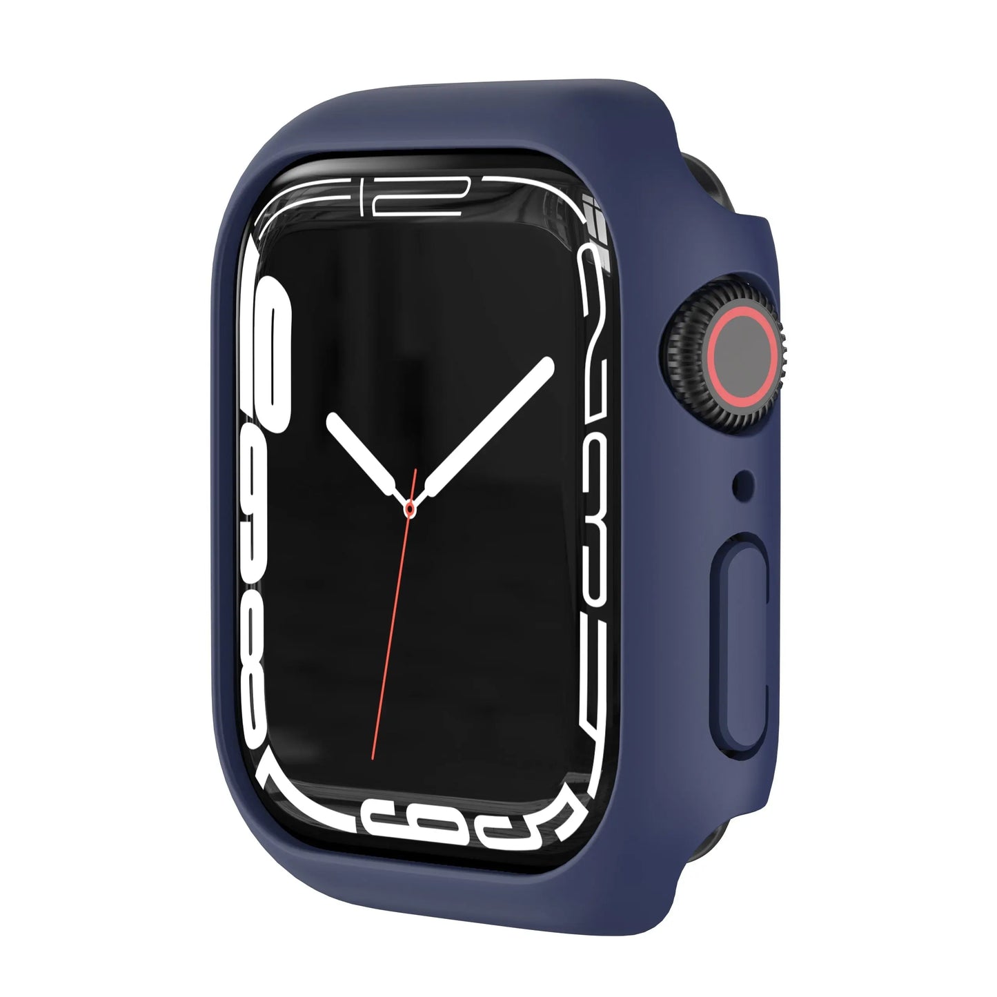 Protective PC bumper case for Apple Watch Series 7/8/9, stylish lightweight design, precise cutouts for easy access.