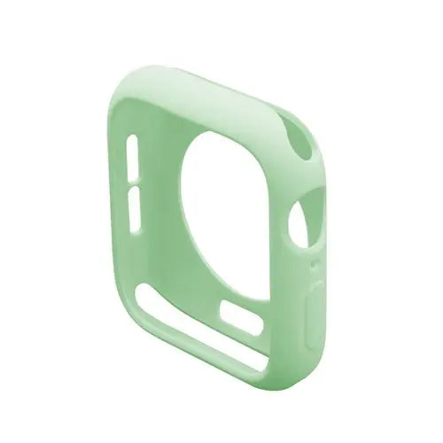 Cute mint green silicone case for Series 9/8/7, made of durable TPU, lightweight, slim fit with precise cutouts.