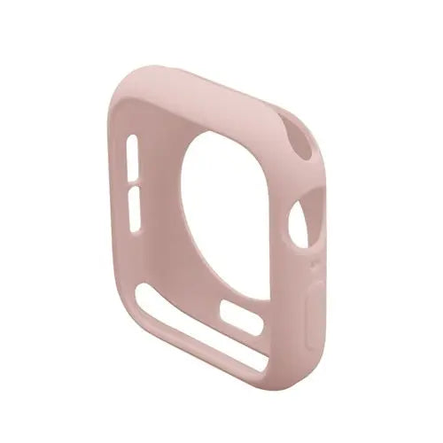 Cute pink silicone case for Series 9/8/7 watches, slim design with precise cutouts for easy access.