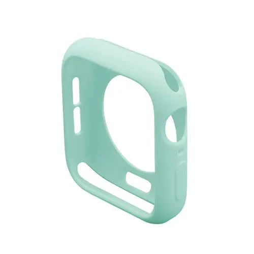 Cute mint silicone case for Series 9/8/7, lightweight TPU design with precise cutouts for buttons.