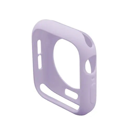 Cute purple silicone case for Series 9/8/7 wearables, durable TPU with precise cutouts, fits various moods and styles.