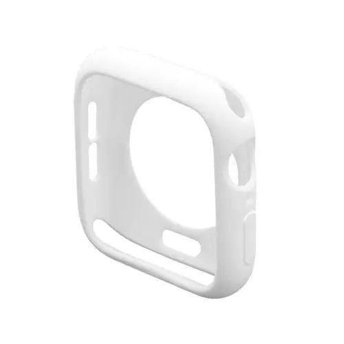 White silicone case for Series 9/8/7 watch, made of durable TPU with precise cutouts and lightweight design.