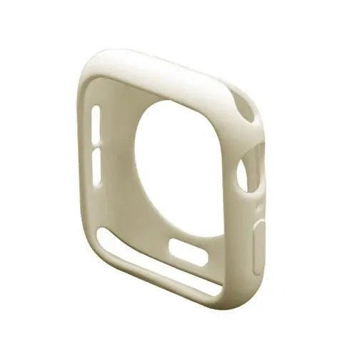 Durable cute silicone case for Series 9/8/7, personalized watch protection in cream color, lightweight and colorful.