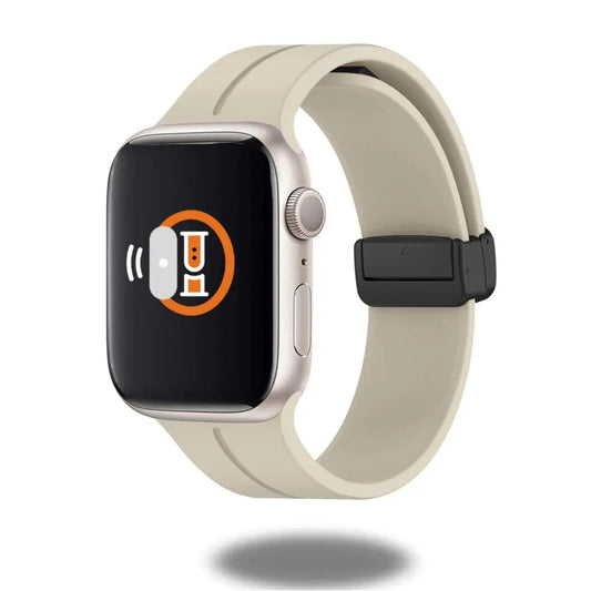 Magnetic clasp silicon bracelet for fitness, showcasing a sleek design and comfortable fit for active lifestyles.