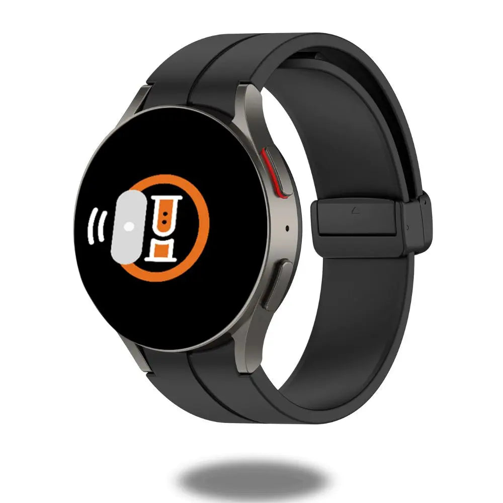 Silicon Magnetic Clasp Band for Samsung Galaxy Watch, lightweight and waterproof design, perfect for daily wear.