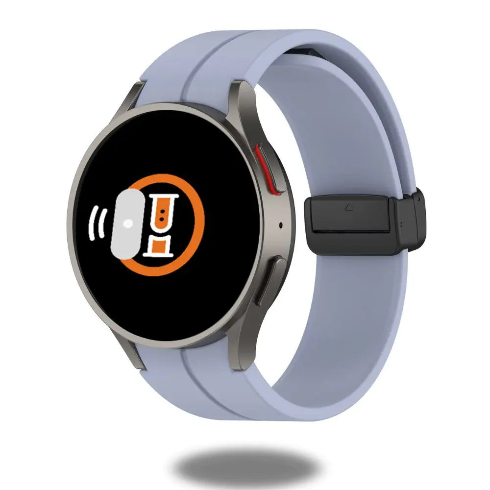 Silicon magnetic clasp band for Samsung Galaxy Watch, durable and comfortable, perfect for daily wear or special occasions.