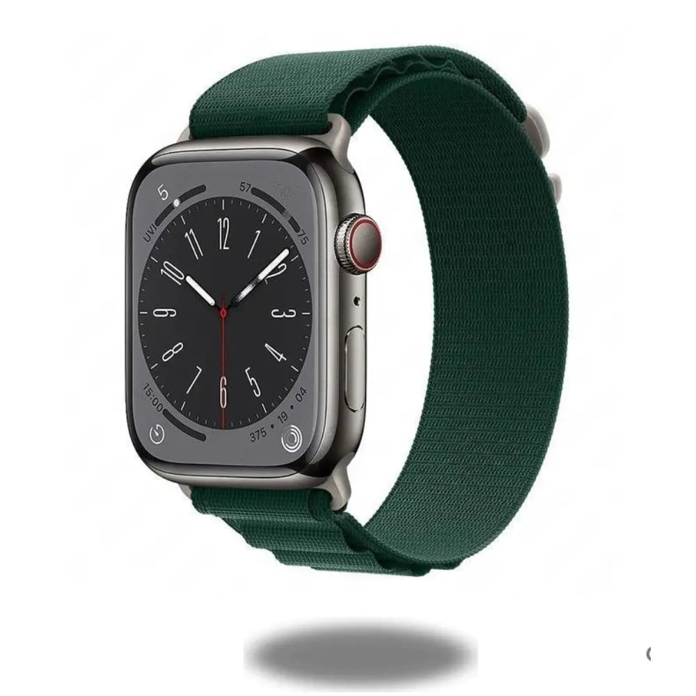 Alpo G Hook Band for athletes, featuring a rugged green Alpine Loop compatible with fitness wearables.