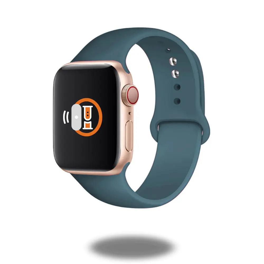 Classic silicone sports bands for smartwatches, lightweight, waterproof, skin-friendly, breathable design.