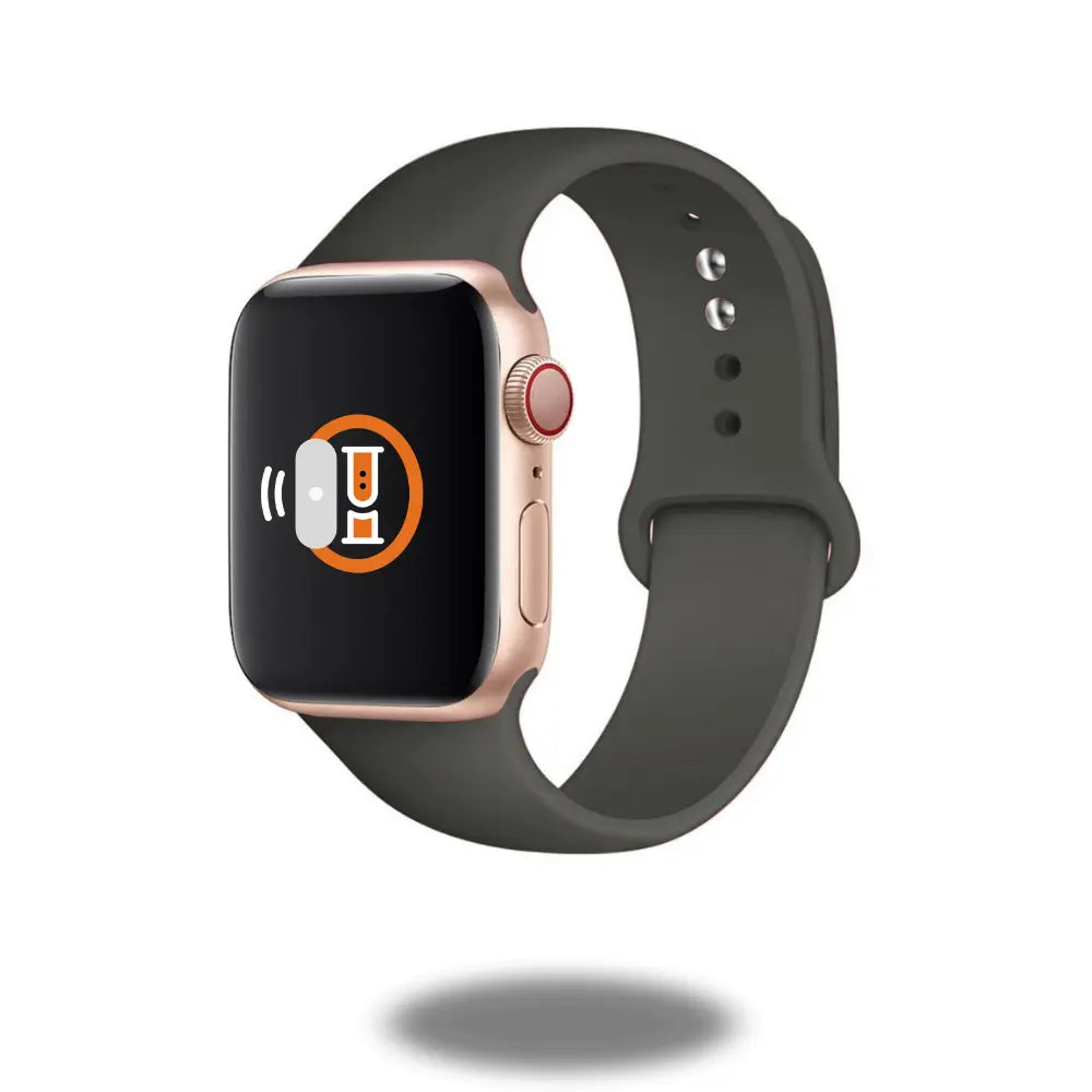 Classic Silicon Sports Band in dark green, lightweight, waterproof, and breathable for comfortable athletic wear.