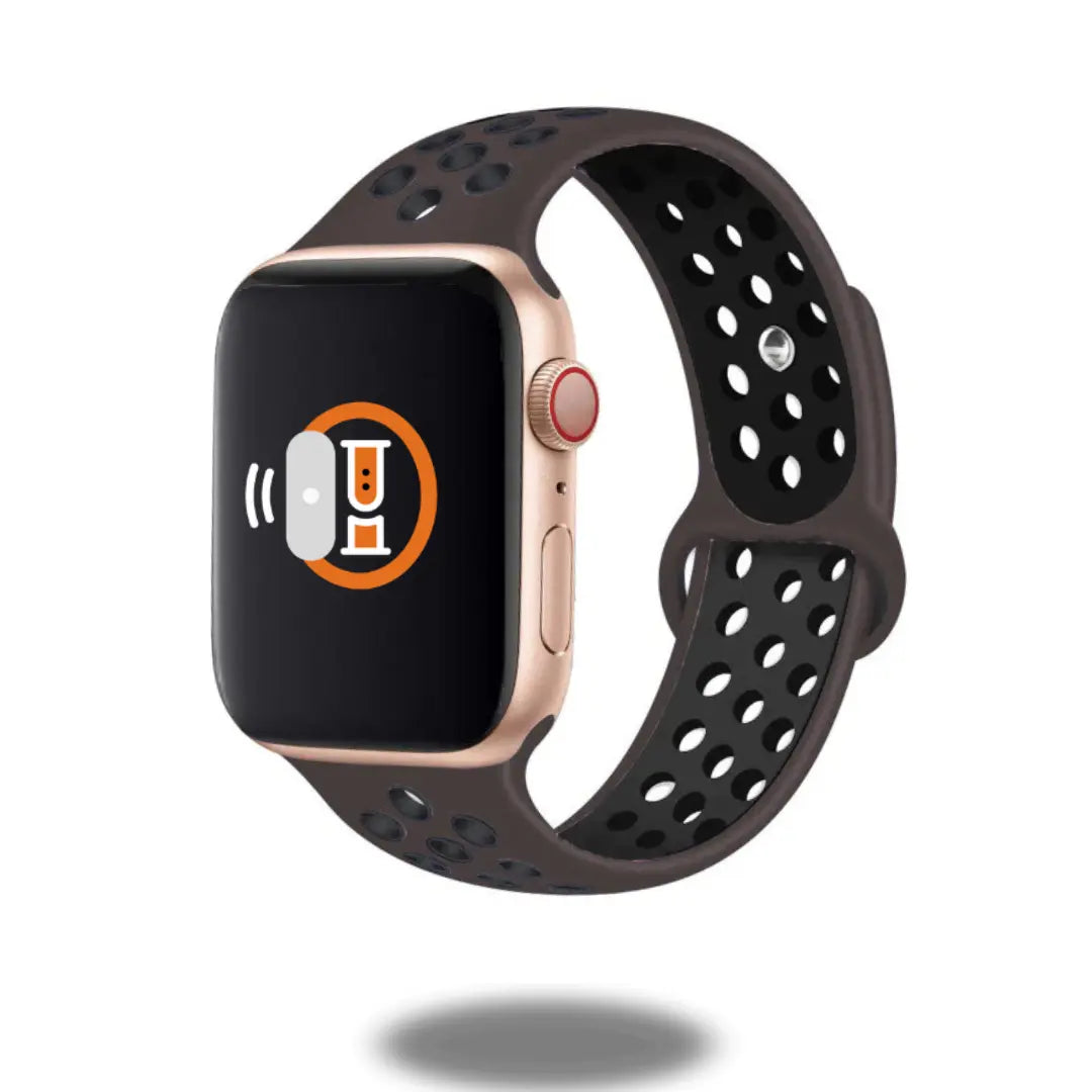 Silicon Sport Nike Style Band for Apple Watch, high-quality, breathable, durable, waterproof, comfortable design.