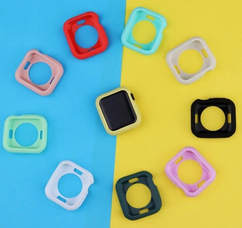 Colorful silicone cases for Series 9/8/7, showcasing vibrant colors and durable TPU design.